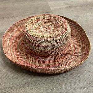 Helen Kaminski 100% Raffia Straw Multicolor Sun Hat